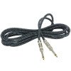 Citronic 190.284UK Πλεκτό καλώδιο κιθάρας 6,3mm Mono Jack Plug - 6,3 mm Mono Jack Plug Black/Blue 3m (Τεμάχιο)