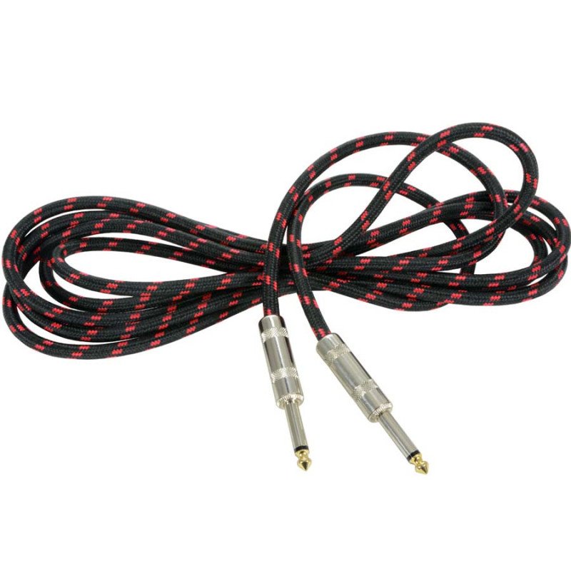 Citronic 190.283UK Πλεκτό καλώδιο κιθάρας 6,3mm Mono Jack Plug - 6,3 mm Mono Jack Plug 3m (Τεμάχιο)