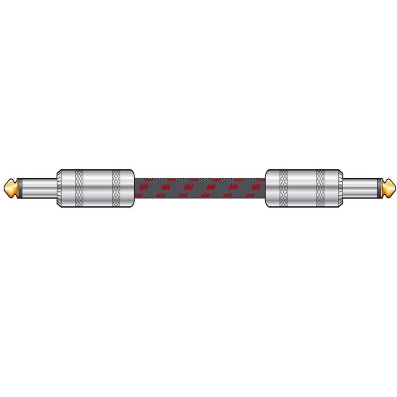 Citronic 190.283UK Πλεκτό καλώδιο κιθάρας 6,3mm Mono Jack Plug - 6,3 mm Mono Jack Plug 3m (Τεμάχιο)