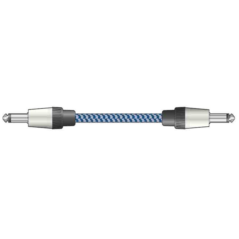 Citronic 190.375UK Κλασικό Ρετρό Πλεκτό Καλώδιο Κιθάρας Μπλε/Άσπρο 3m  (Τεμάχιο)