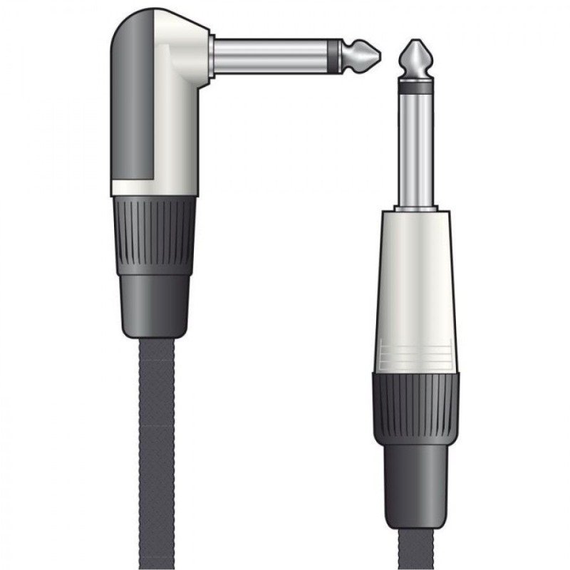 Citronic 190.381UK Καλώδιο Κιθάρας Πλεκτό 6,3 mm Γωνιακό Βύσμα - 6,3 mm Jack 3m (Τεμάχιο)