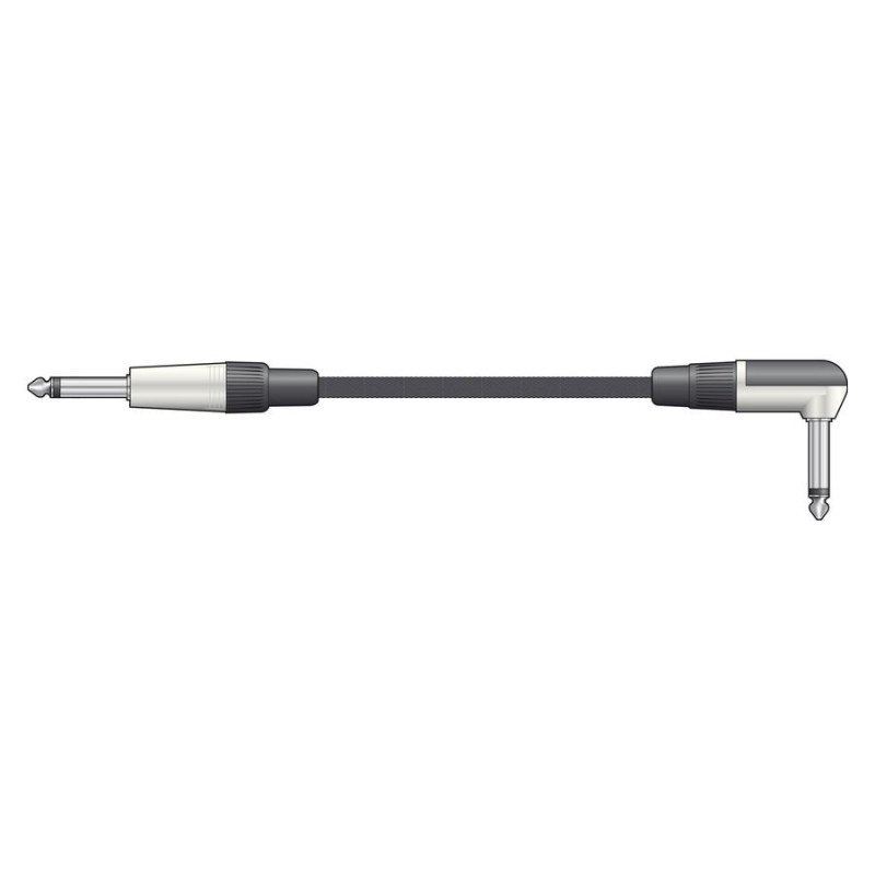 Citronic 190.394UK Πλεκτό καλώδιο κιθάρας 6,3mm ορθή γωνία Mono Jack Plug - 6,3mm Mono Jack Plug 6m (Τεμάχιο)