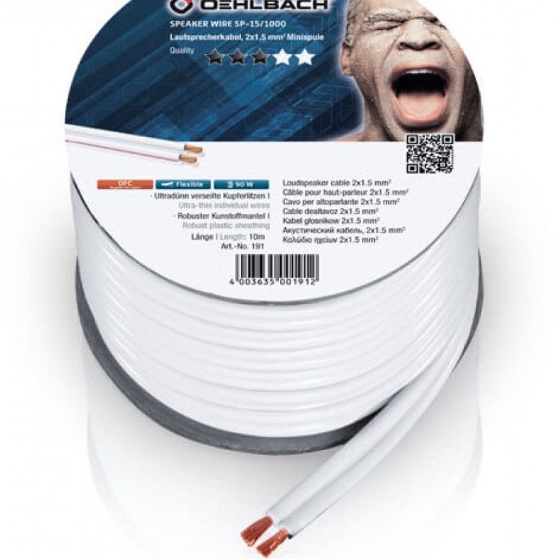 Oehlbach Speaker Wire SP-15 Καλώδιο Ηχείων 2 x 1,5 mm² 20m (Τεμάχιο)