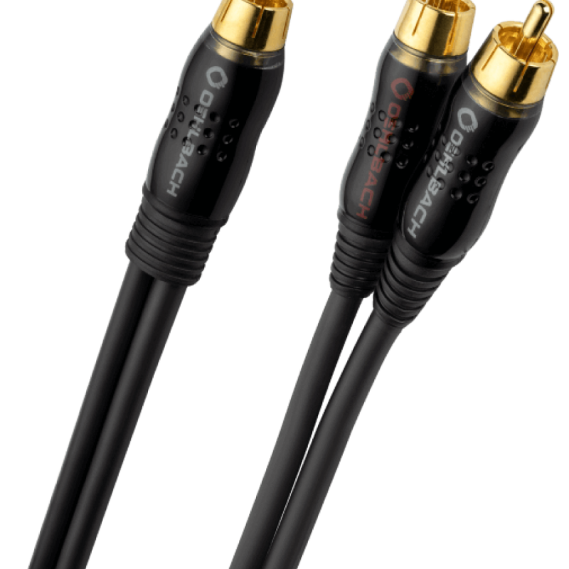 Oehlbach BOOOM Καλώδιο Subwoofer Y-RCA RCA - 2 x RCA 2m Black (Τεμάχιο)