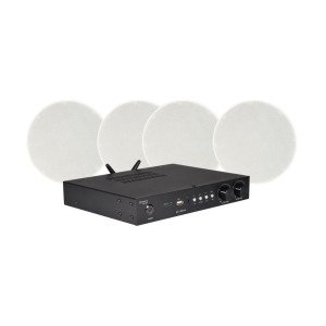 Adastra Smart Pack Multiroom2 Πακέτο με Streaming Ενισχυτή S460-WIFI και 4 Ηχεία Οροφής SL6 Λευκά (Σετ)