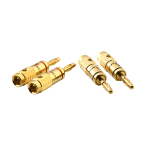 Oehlbach Banana Plugs B1 μέχρι 10 mm² Χρυσό (Σετ 4 τεμάχια)