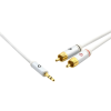 Oehlbach i-Connect J Καλώδιο ήχου φορητής συσκευής  3.5mm Jack  - 2 x RCA  1.5m White (Τεμάχιο)