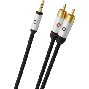 Oehlbach i-Connect J Καλώδιο ήχου φορητής συσκευής  3.5mm Jack  - 2 x RCA  3m Black (Τεμάχιο)