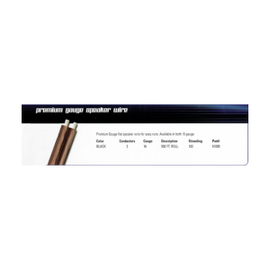 Directed  61000 Διπλό Καλώδιο Ηχείου Υψηλής Ποιότητας 16 Gauge Για Εύκολη Εγκατάσταση Black (1 Μετρο)