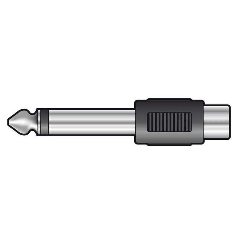 Qtx 756.019UK Αντάπτορας RCA Phono Υποδοχή – 6.3mm Mono Jack Βύσμα (Τεμάχιο)
