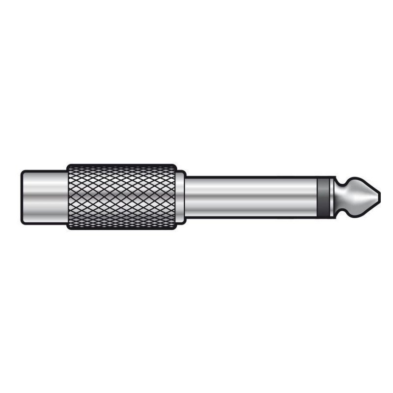 Qtx 757.141UK Αντάπτορας RCA Phono Υποδοχή – 6.3mm Mono Jack Βύσμα (Τεμάχιο)