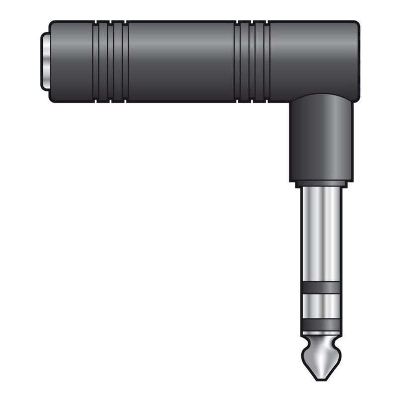 Qtx 758.334UK Αντάπτορας σε Ορθή Γωνία 6.3mm Stereo Jack Βύσμα - Υποδοχή (Τεμάχιο)