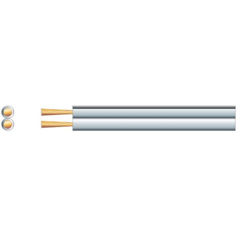 Mercury 801.696UK-1 SP-25 (2 x 2.50mm²) Καλώδιο Ηχείου Λευκό (Ανά Μέτρο)