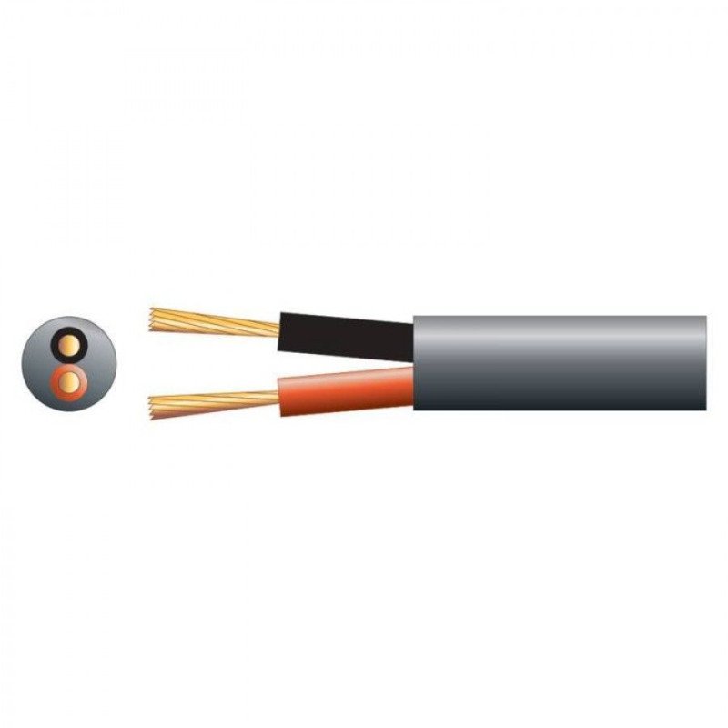 Mercury 801.818UK Καλώδιο Ηχείων 2 x 1.15mm² Διπλής Μόνωσης 100V Line Εξωτερικού Χώρου 100m Black
