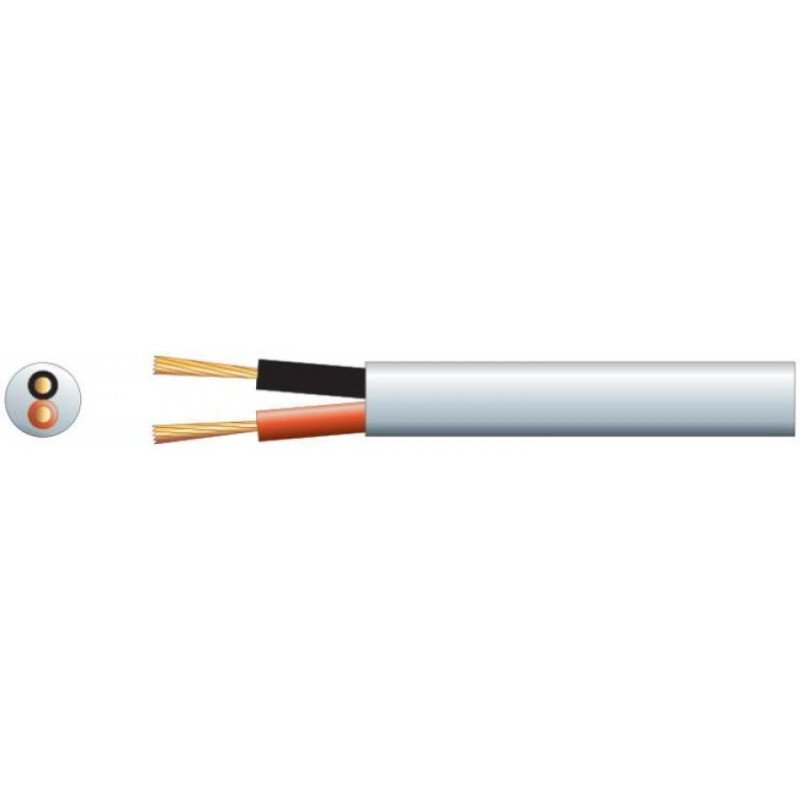 Mercury 801.878UK Καλώδιο Ηχείων 2 x 2.01mm² Διπλής Μόνωσης 100V Line Εξωτερικού Χώρου 100m White