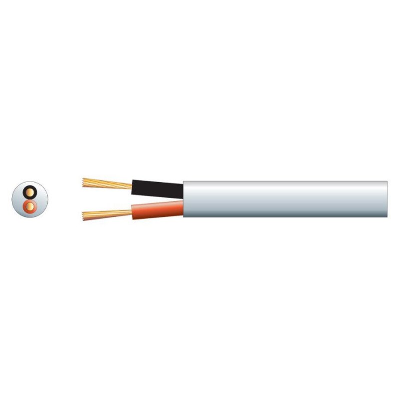 Mercury 801.817UK-1 Καλώδιο Ηχείων Διπλής Μόνωσης 100V Line Εξωτερικού Χώρου 2x1.15mm White (Ανά Μέτρο)