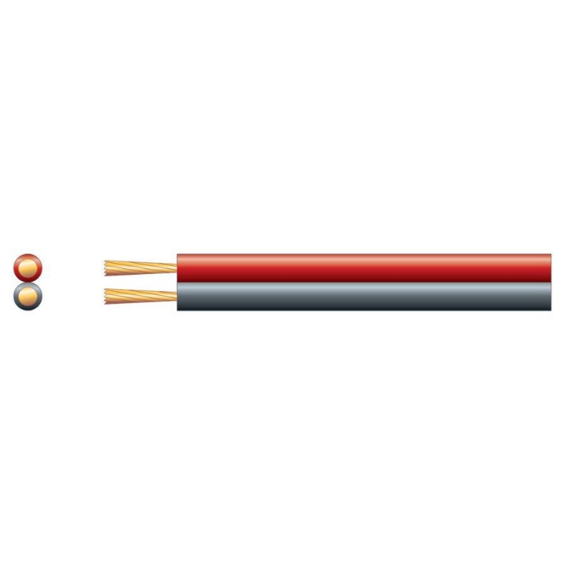 Mercury 802.673UK Καλώδιο Ηχείων 2 x 1.15mm² Red/Black 100m
