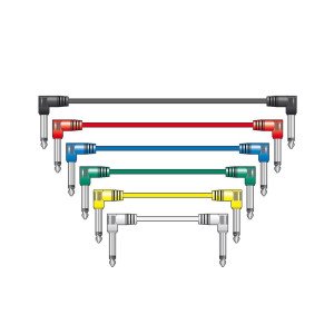 PATCH100CL Σετ με Καλώδια Ήχου Patch Lead 6.3mm Mono Jack Plug - 6.3mm Mono Jack Plug 1m (6 Τεμάχια)