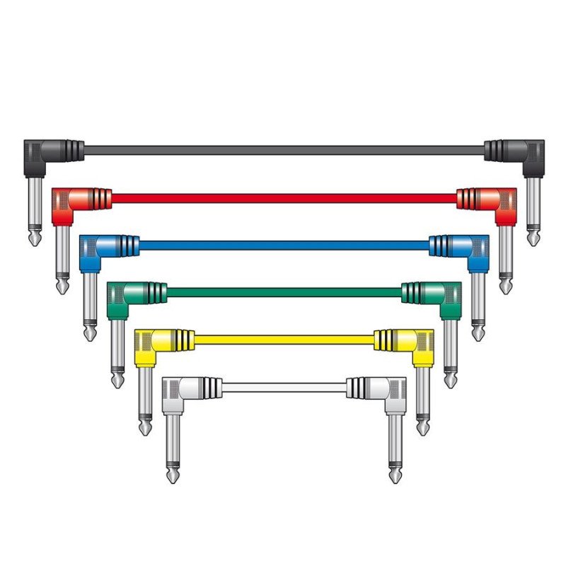 PATCH100CL Σετ με Καλώδια Ήχου Patch Lead 6.3mm Mono Jack Plug - 6.3mm Mono Jack Plug 1m (6 Τεμάχια)