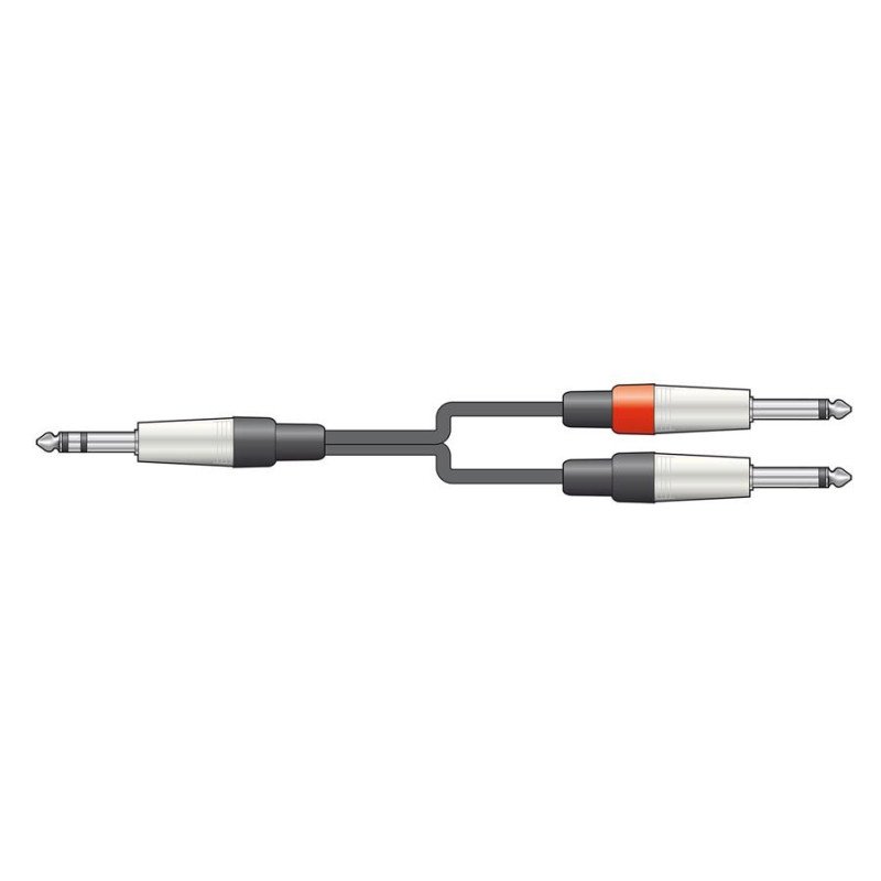 Chord S6J-2M6J150 Καλώδιο Ήχου 6.3mm TRS Jack Plug - 2 x 6.3mm Mono Jack Plugs 1.5m (Τεμάχιο)
