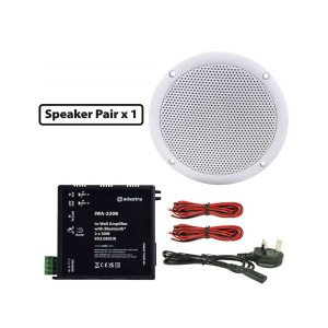 Adastra 2*OD5-W8+IWA230B Πακέτο Background Music με Ενισχυτή BT και 2 Ηχεία Οροφής 5'' (Σετ)