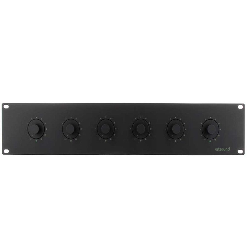 ArtSound SVC6.2T Controller Έντασης 6 Καναλιών 100W 19" Μαύρο (Τεμάχιο)