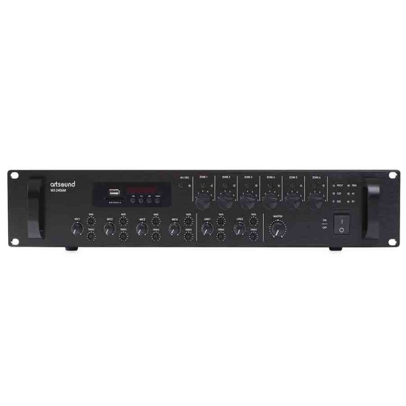 ArtSound MX-2406M Ενισχυτής - Μίκτης 6 Ζωνών με USB/SD/FM/Bluetooth 240W (Τεμάχιο) ArtSound MX-2406M Ενισχυτής - Μίκτης 6 Ζωνών με USB/SD/FM/Bluetooth 240W (Τεμάχιο)
