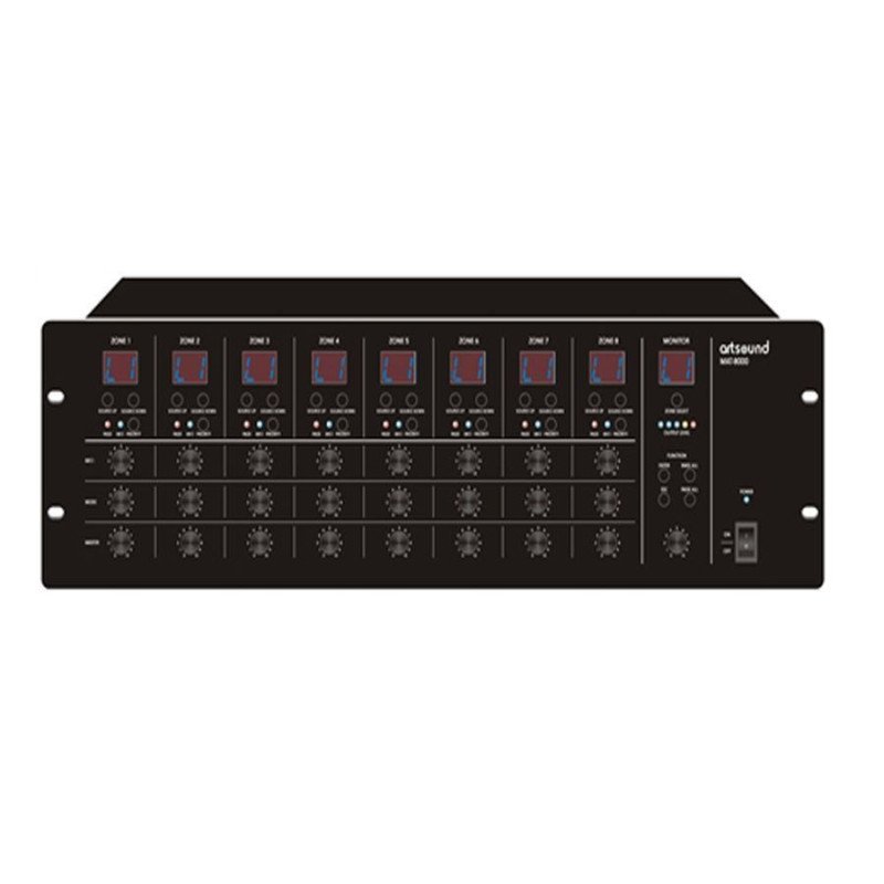 ArtSound MAT-8000, 8x8 Audio Matrix Μαύρος (Τεμάχιο)