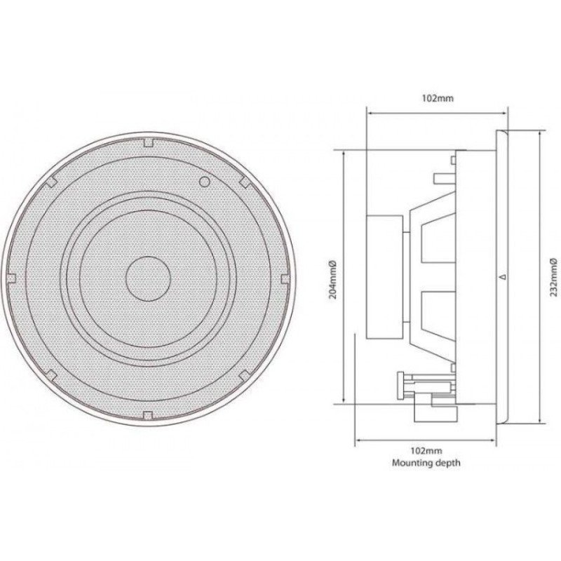Adastra SL6 Χωνευτό Ηχείο Οροφής 6.5'' 40W RMS Λευκό (Ζεύγος)