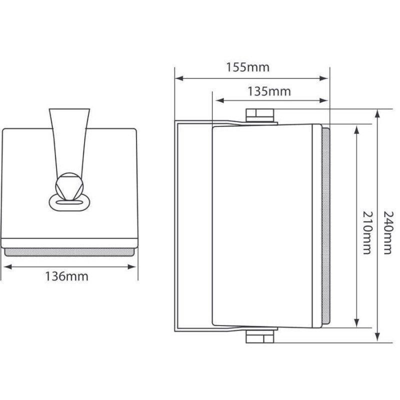 Adastra B30V-B Επιτοίχια Ηχεία 4" 30W RMS Μαύρα (Ζεύγος)