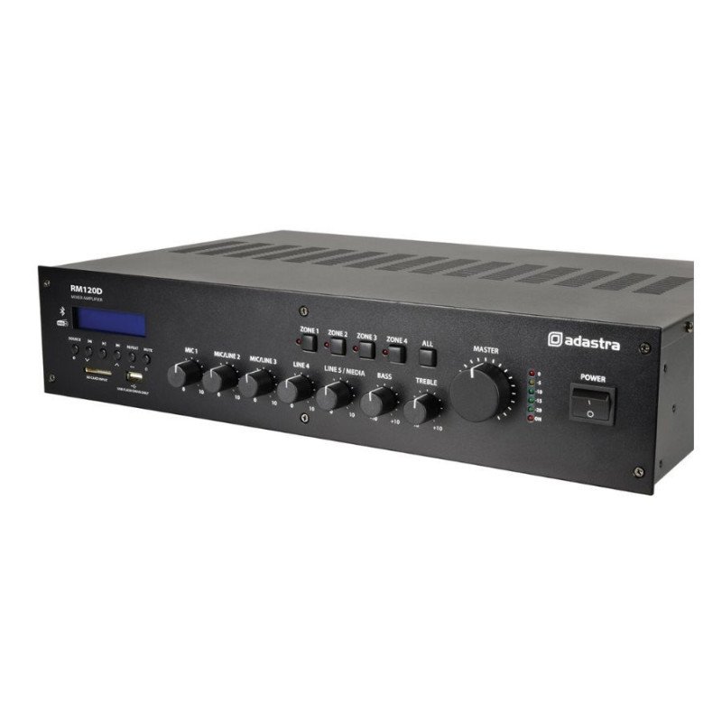 Adastra RM120D Μίκτης-ενισχυτής 100V 5 Καναλιών 120W με DAB+, BT, USB/SD