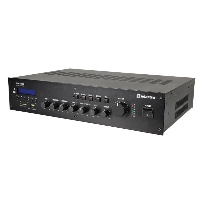 Adastra RM240D Μίκτης-ενισχυτής 100V 5 Καναλιών 240W με DAB+, BT, USB/SD