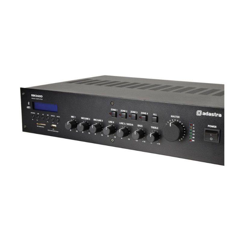 Adastra RM360D Μίκτης-ενισχυτής 100V 5 Καναλιών με DAB+, BT, USB/SD (Τεμάχιο)