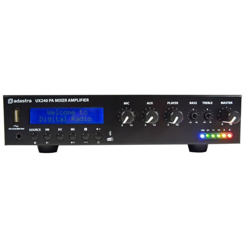 Adastra UX240 Μίκτης-Ενισχυτής 100V 240W RMS (Τεμάχιο)