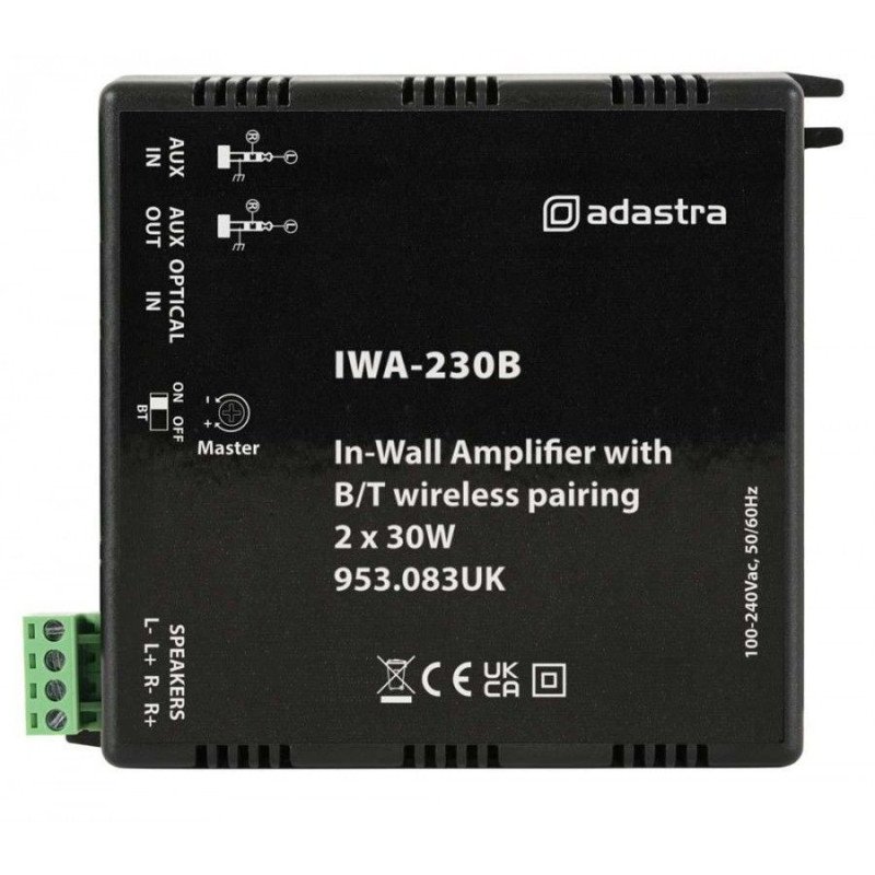 Adastra IWA-230B Εντοιχισμένος Ενισχυτής με Bluetooth 2x30W (Τεμάχιο)