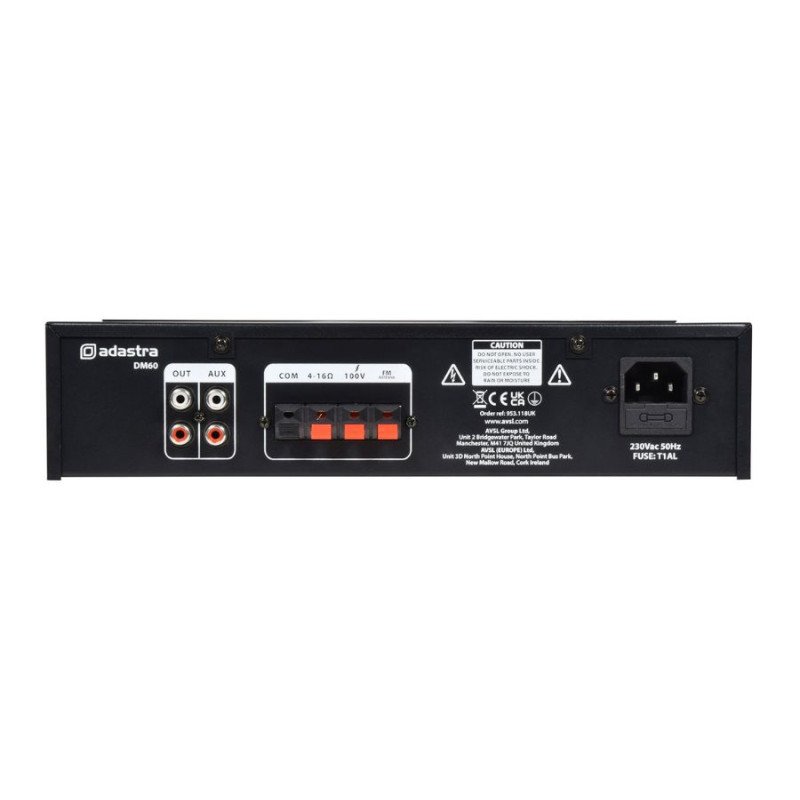 Adastra DM60 Μίκτης-Ενισχυτής 100V με USB/FM και Bluetooth 60W RMS (Τεμάχιο)