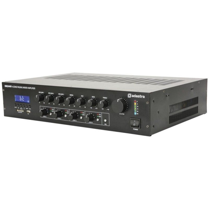 Adastra RM244V 100V Ενισχυτής - Μίκτης 4 Ζωνών / 5 Εισόδων 240W RMS (Τεμάχιο)