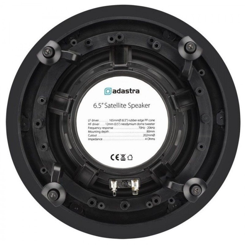 Adastra AD-BCS65S Χωνευτά Ηχεία Oροφής Με Bluetooth 6.5" 2x20W RMS (Ζεύγος)