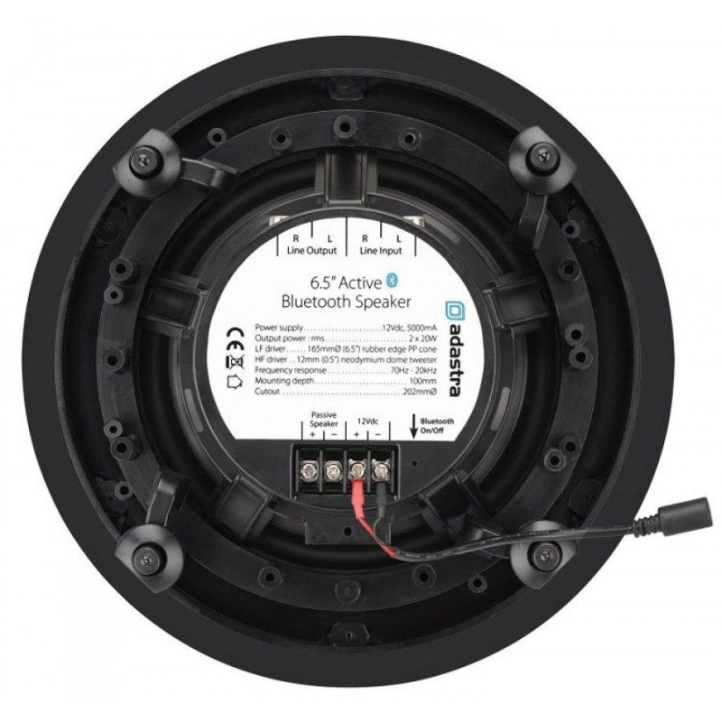 Adastra AD-BCS65S Χωνευτά Ηχεία Oροφής Με Bluetooth 6.5" 2x20W RMS (Ζεύγος)