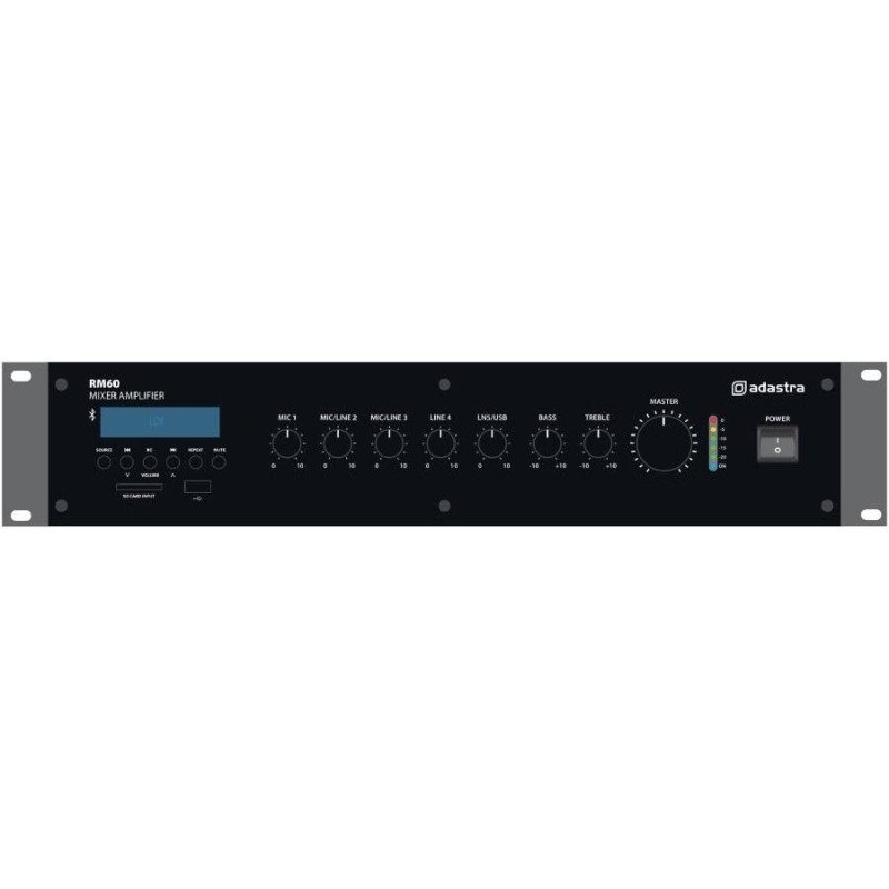 Adastra RM60 Ενισχυτής-Μίκτης 5 Καναλιών 60W RMS (Τεμάχιο)