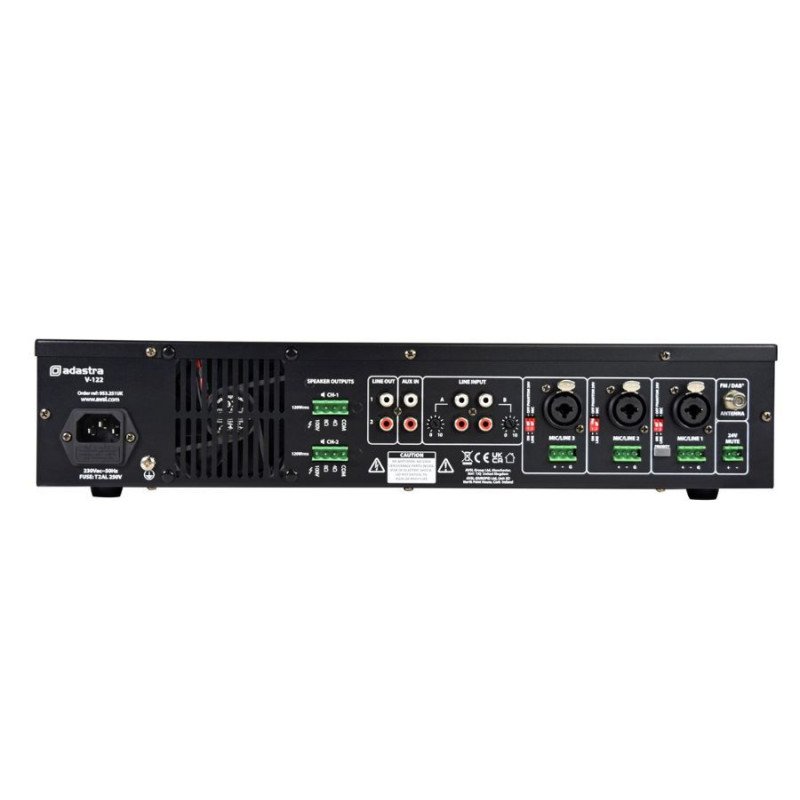 Adastra V-122 Μίκτης-Ενισχυτής 100V 2 x 120W DAB+/FM/USB/SD/BT (Τεμάχιο)