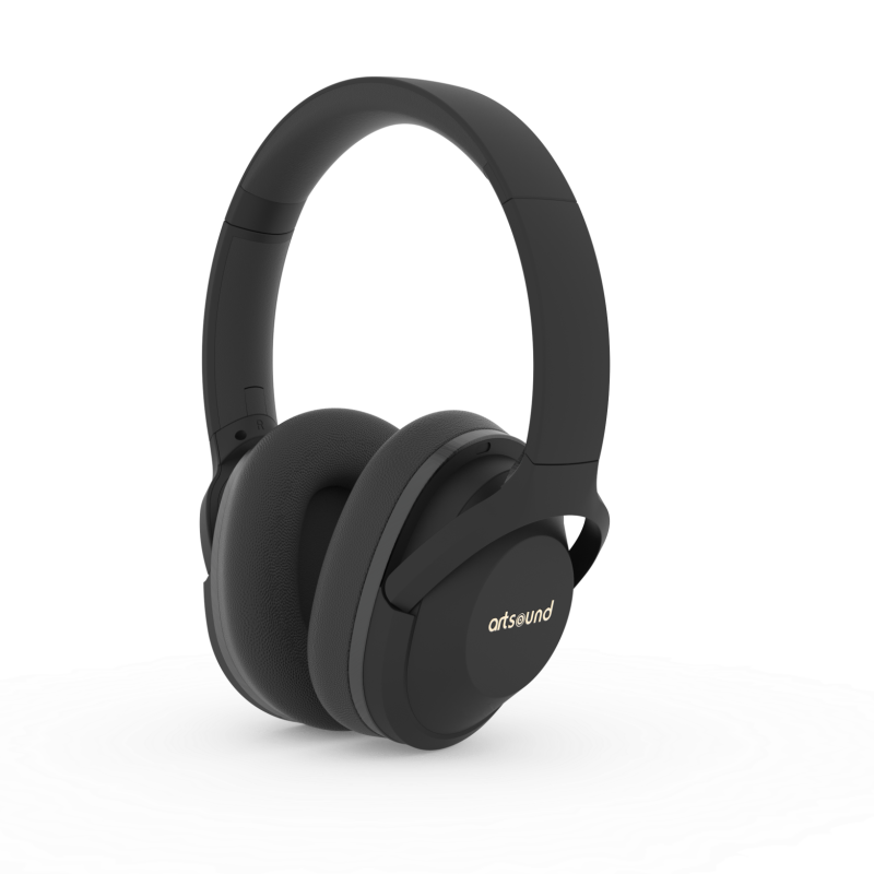 ArtSound BRAINWAVE07 Αδιάβροχα Ασύρματα Over-Ear Ακουστικά με Ακύρωση Θορύβου Black (Τεμάχιο)