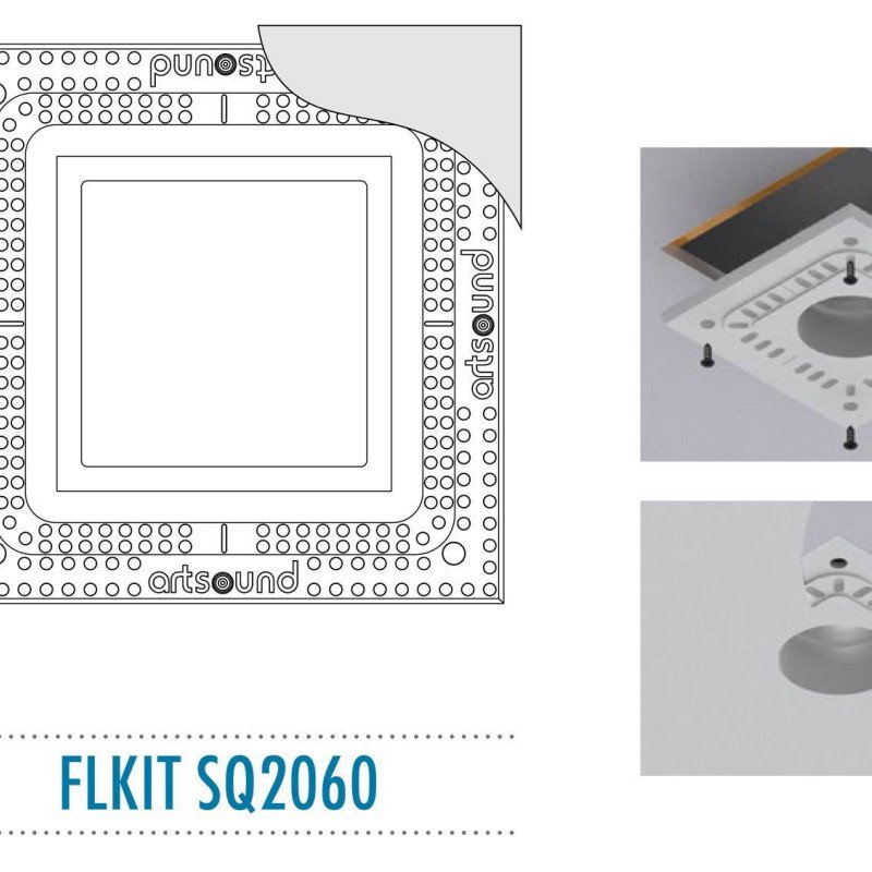 ArtSound FLKIT SQ2060 Εντοιχιζόμενο Κιτ Στήριξης για το SQ2060 350 x 350 x 14mm (Τεμάχιο)