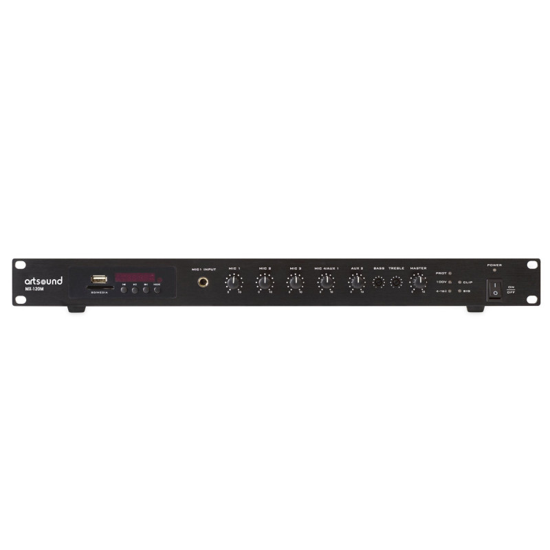 ArtSound MX-120M Ενισχυτής - Μίκτης 1 Ζώνης με USB/Bluetooth/FM 120W (Τεμάχιο) ArtSound MX-120M Ενισχυτής - Μίκτης 1 Ζώνης με USB/Bluetooth/FM 120W (Τεμάχιο)