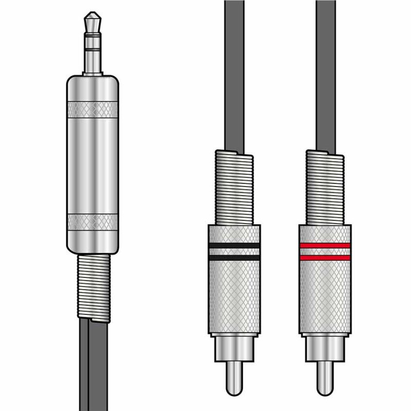 S3J-2R300 Καλώδιο Ήχου 3.5mm TRS Jack-2 x RCA Plugs 3 m (Τεμάχιο)