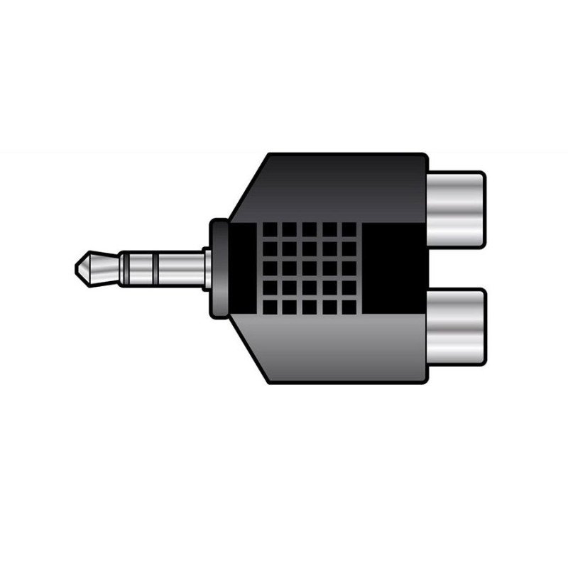 Qtx 759.490UK Αντάπτορας 3,5mm Stereo Jack Plug – 2 x RCA Phono Socket (Τεμάχιο)