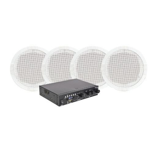Adastra 4*RC5+A22 Πακέτο Background Music με Ενισχυτή και 4 Ηχεία Οροφής (Σετ)