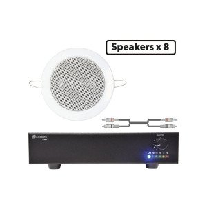 Adastra 8*EC36V+US60 Πακέτο Background Music με 8 Ηχεία Οροφής 100V και Τελικό Eνισχυτή 60W (Σετ)