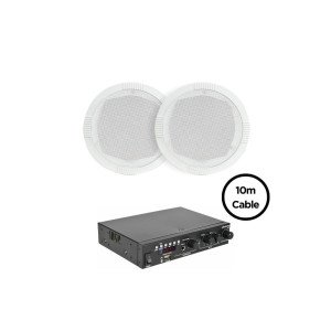 Adastra 2*RC5+A200 Πακέτο Background Music με Ενισχυτή και 2 Ηχεία Οροφής (Σετ)