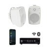 Adastra 2*BH4+S260-WIFI Πακέτο με 2 Αδιάβροχα Ηχεία 4'' και Ενισχυτή με Wi-Fi Λευκό (Σετ)